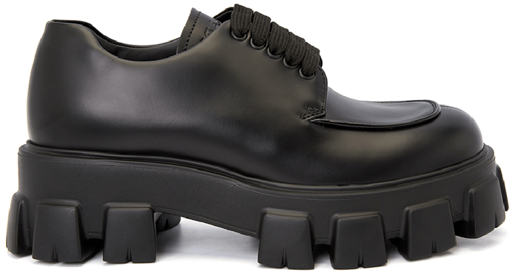 Giày Prada Monolith Lace Up 'Black' 2EE356-B4L-F0002