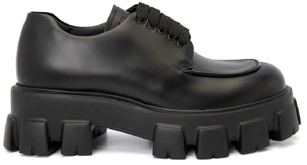 Giày Prada Monolith Lace Up 'Black' 2EE356-B4L-F0002