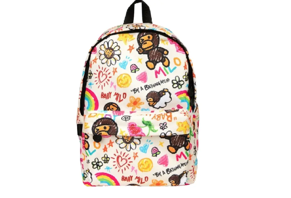 Balo Bape Baby Milo Print Medium 'Ivory' 0MXBGW4275XXR