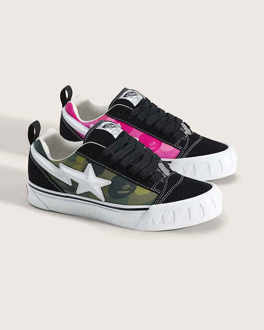 Giày Vans x BAPE Premium Knu Skool 'Camo Green' VN000Z39W09 - Ảnh 2