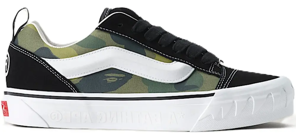 Giày Vans x BAPE Premium Knu Skool 'Camo Green' VN000Z39W09