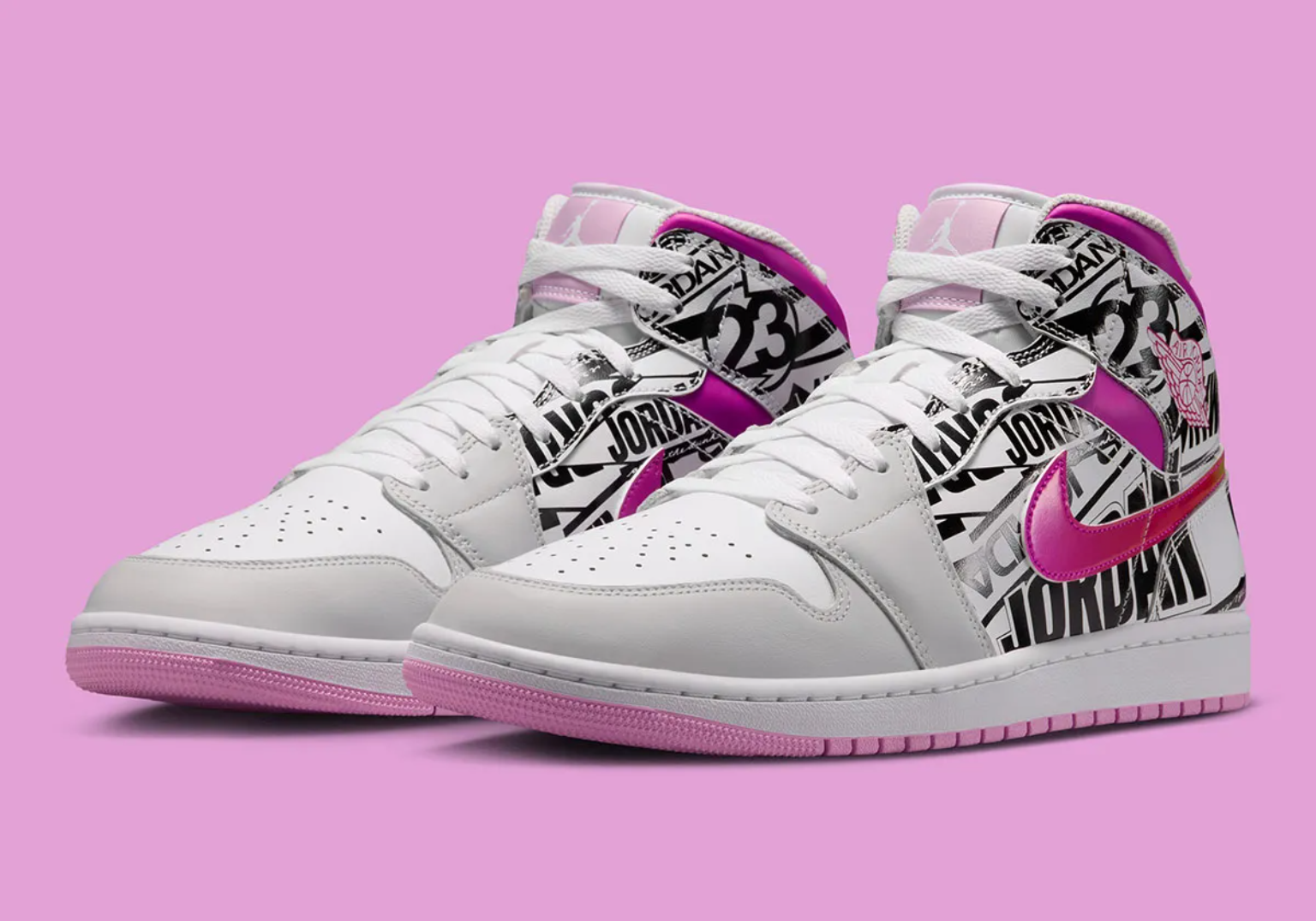Alternative view of Giày Nike Air Jordan 1 Mid 'What The Logo' IX3522-101
