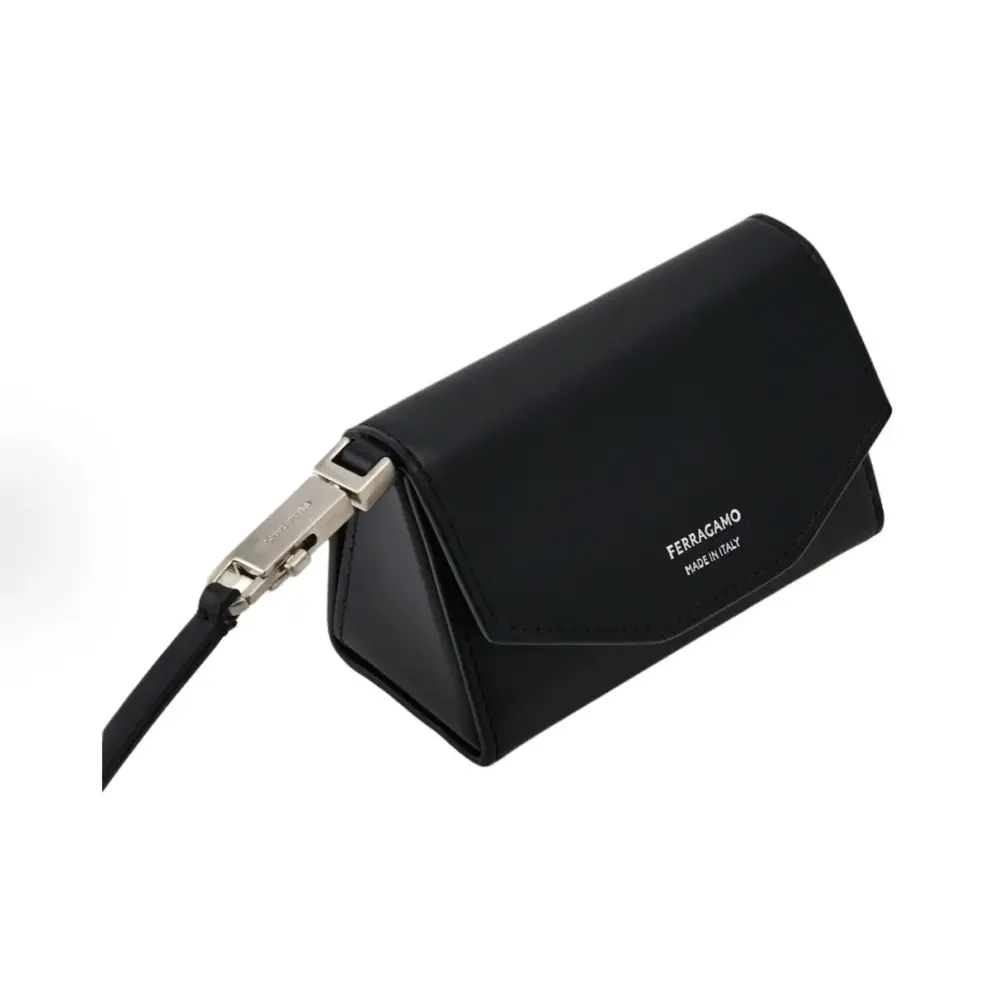 Alternative view of Túi Salvatore Ferragamo Strap Clutch Bag ‘Black’ 661308-770095