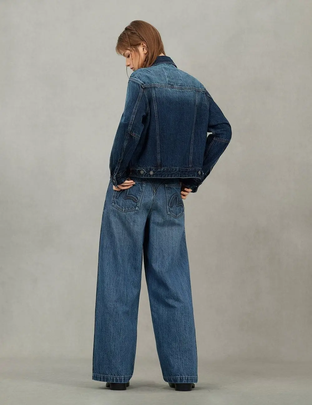 Áo Evisu Gradient Print Loose Denim Jacket 'Indigo' 2EAHTW5DJ4002LFDN - Ảnh 3