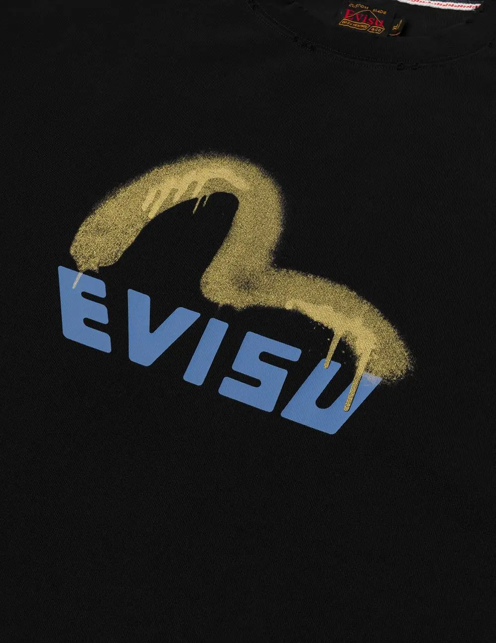 Áo Evisu Graffiti-Style Seagull T-Shirt 'Black' 2EAHTM5TS1159RXCT - Ảnh 5