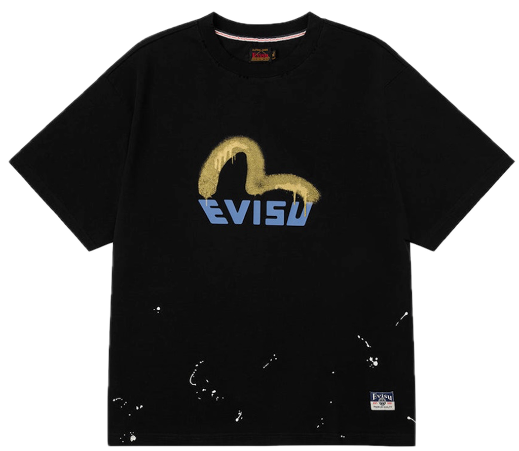 Áo Evisu Graffiti-Style Seagull T-Shirt 'Black' 2EAHTM5TS1159RXCT
