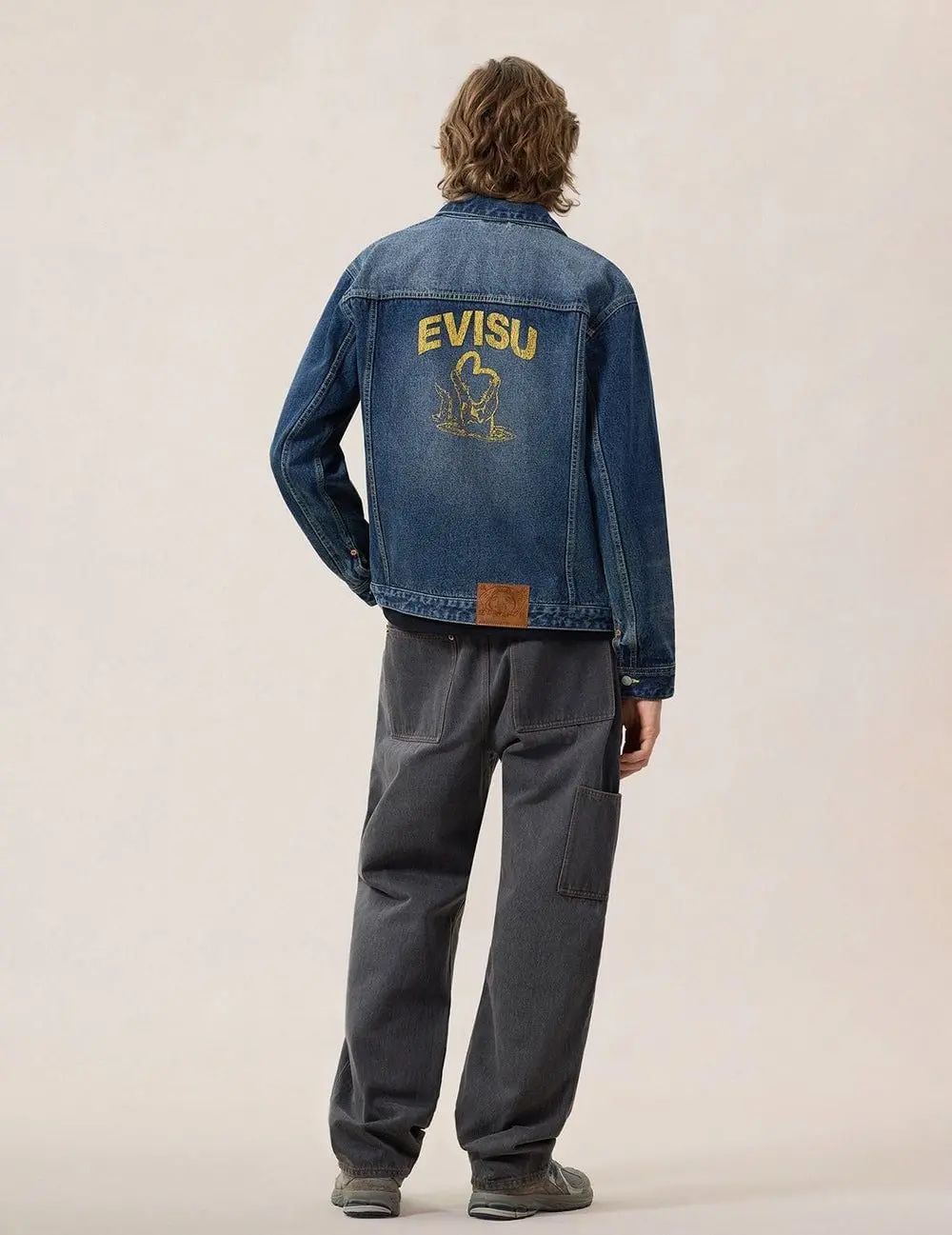 Áo Evisu Sand Washed Crocodile Print 'Indigo' 2ESEJM6DJ6101RXDN - Ảnh 4