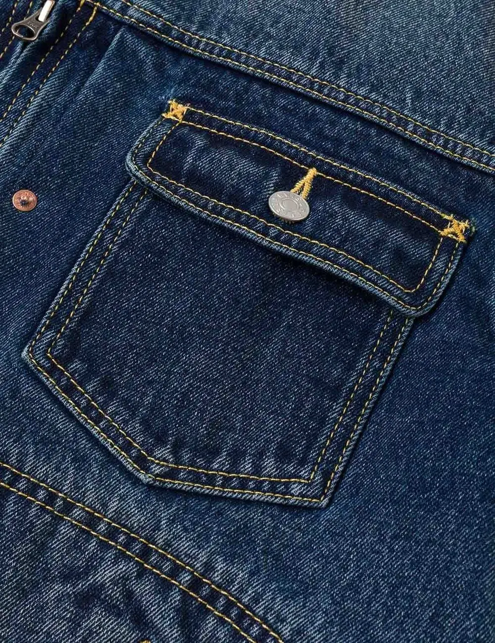 Alternative view of Áo Evisu Sand Washed Crocodile Print 'Indigo' 2ESEJM6DJ6101RXDN
