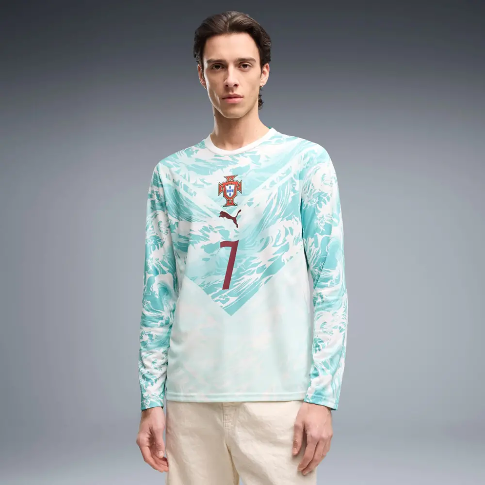 Áo Puma Portugal Away Cr7 Long Sleeve 'Blue' 788147-77 - Ảnh 3