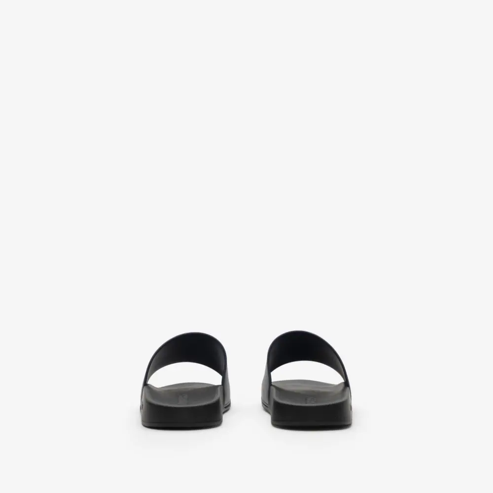 Dép Burberry Check Slides 'Navy' 81298471 - Ảnh 3