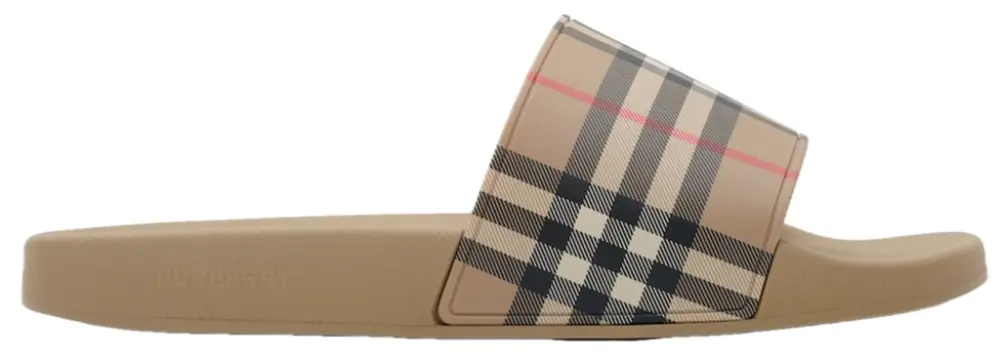 Dép Burberry Check Slides 'Beige' 81249411