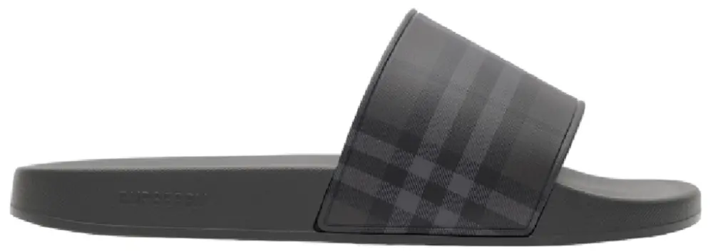 Dép Burberry Check Slides 'Lead Grey' 81281311