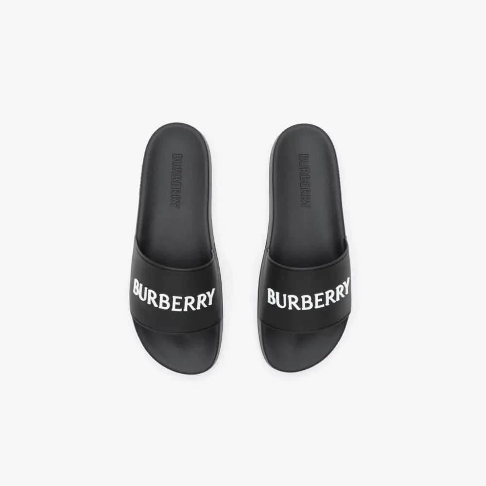 Dép Burberry Logo Slides 'Black' 81236011 - Ảnh 4