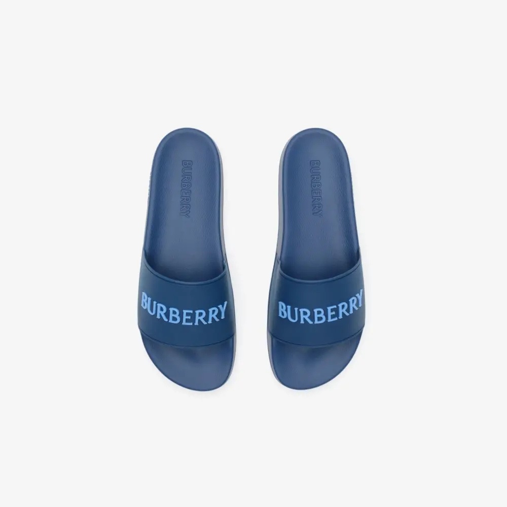 Dép Burberry Logo Slides 'Blue' 81236001 - Ảnh 3