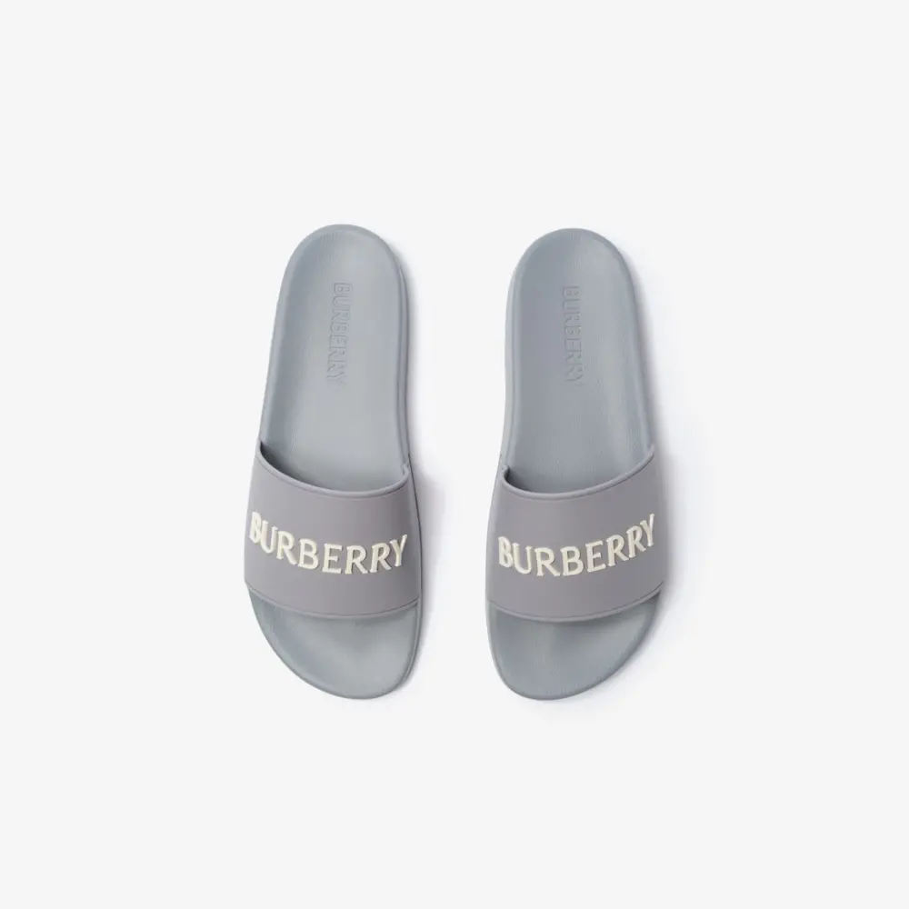 Dép Burberry Logo Slides 'Grey' 81281481 - Ảnh 4