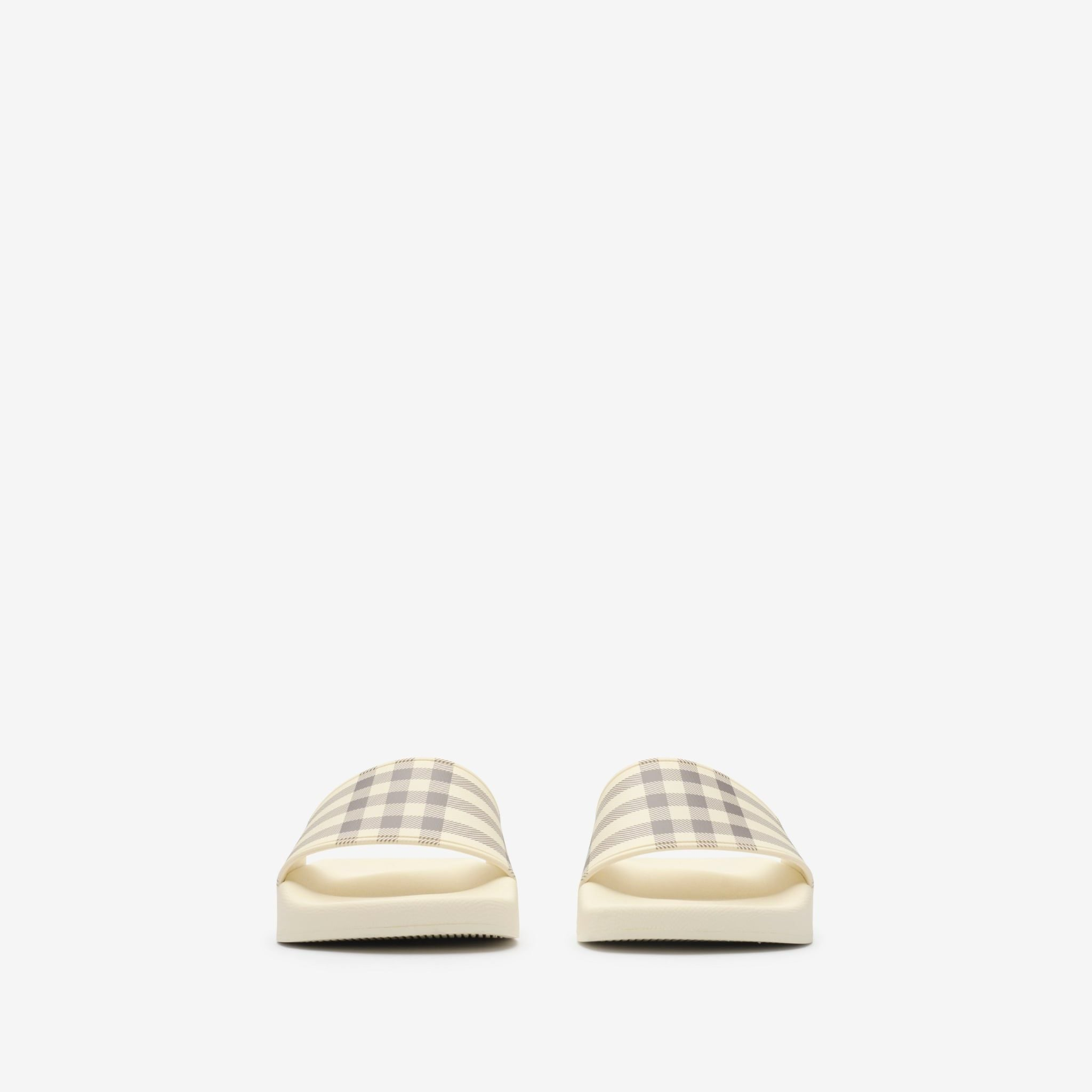 Dép Burberry Check Slides 'Light Beige' 81192831 - Ảnh 2