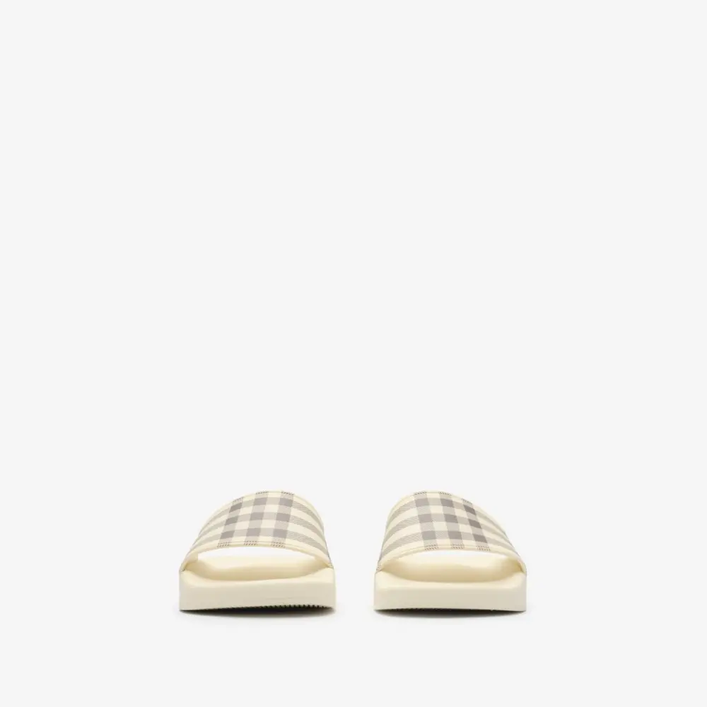 Alternative view of Dép Burberry Check Slides 'Light Beige' 81192831