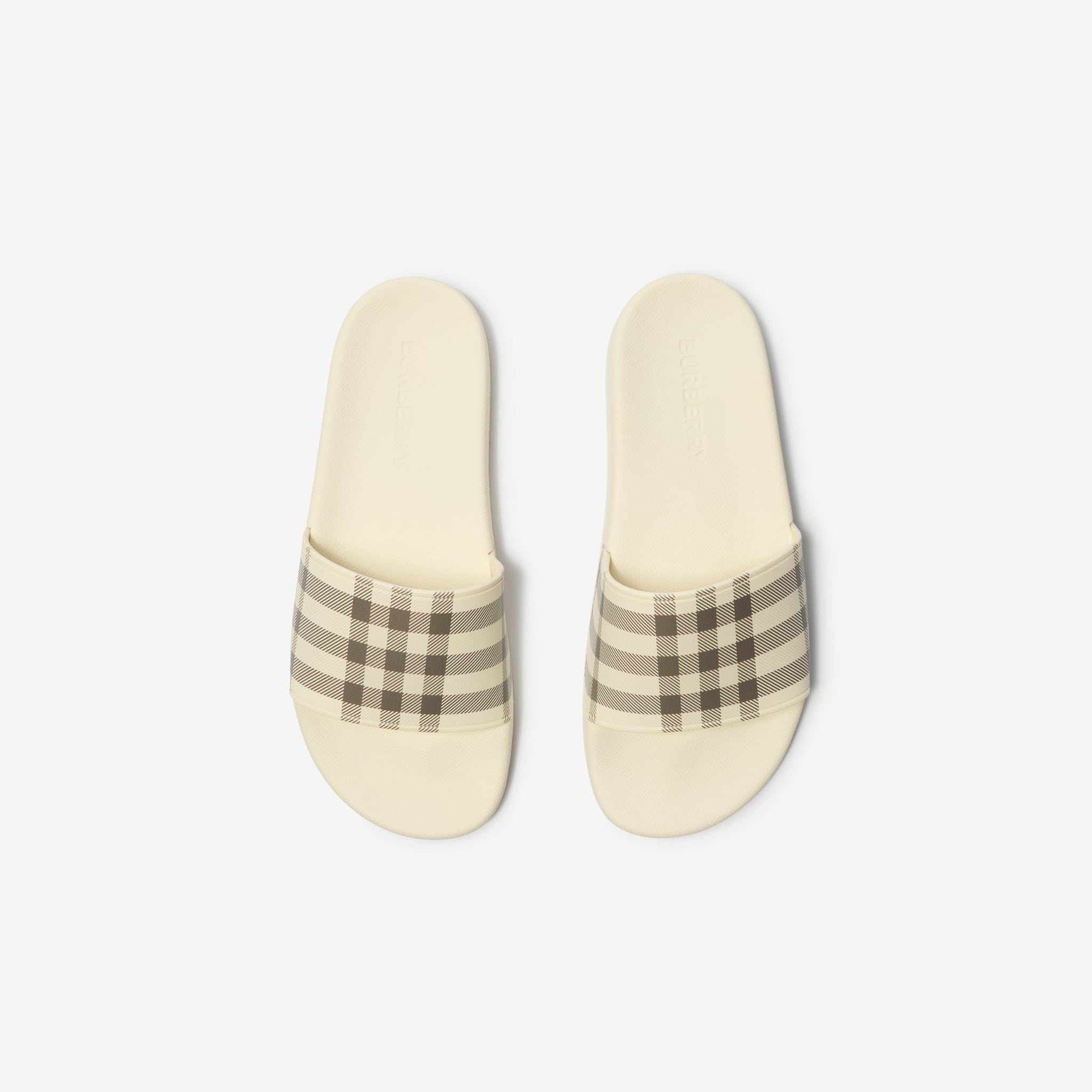 Dép Burberry Check Slides 'Light Beige' 81192831 - Ảnh 4