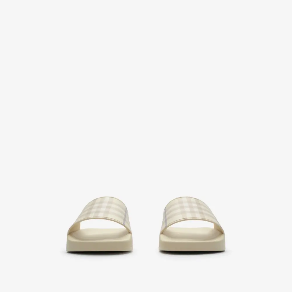 Alternative view of Dép Burberry Check Slides 'Sesame Beige' 81281331