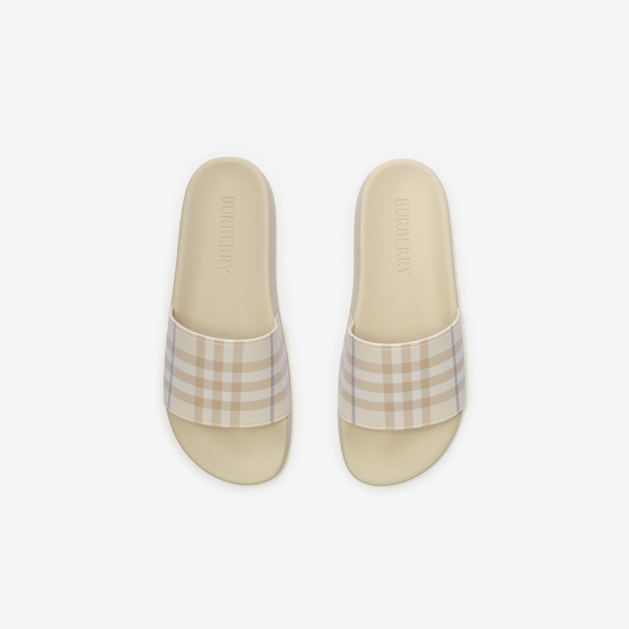 Dép Burberry Check Slides 'Sesame Beige' 81281331 - Ảnh 4
