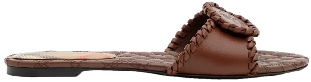 Dép Burberry Knight Stamp Slides 'Saddle Brown' 81236041