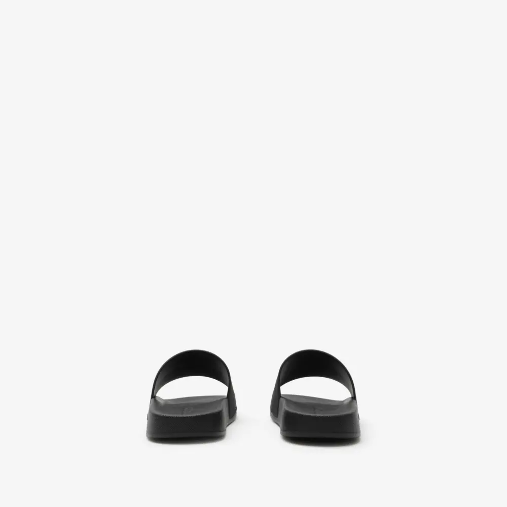 Dép Burberry Logo Slides 'Black' 81236181 - Ảnh 3
