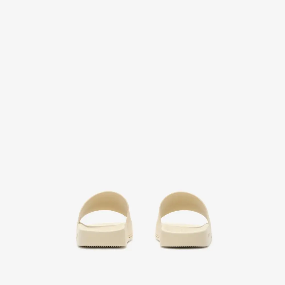 Dép Burberry Logo Slides 'Sesame White' 81281511 - Ảnh 3