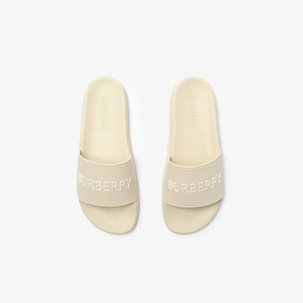 Dép Burberry Logo Slides 'Sesame White' 81281511 - Ảnh 4