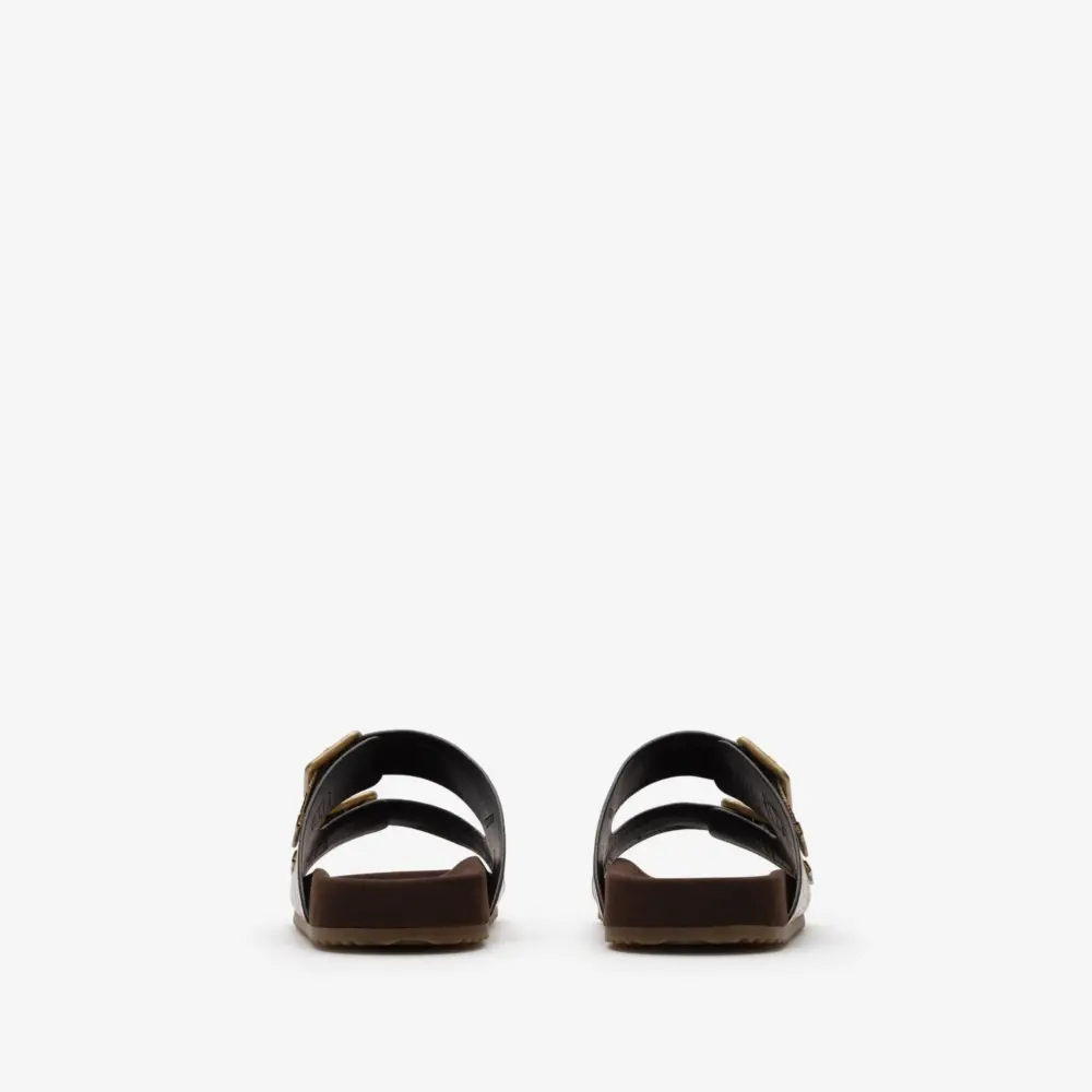 Dép Burberry Python-print Leather Urchin Sandals 'Beige' 81240051 - Ảnh 3