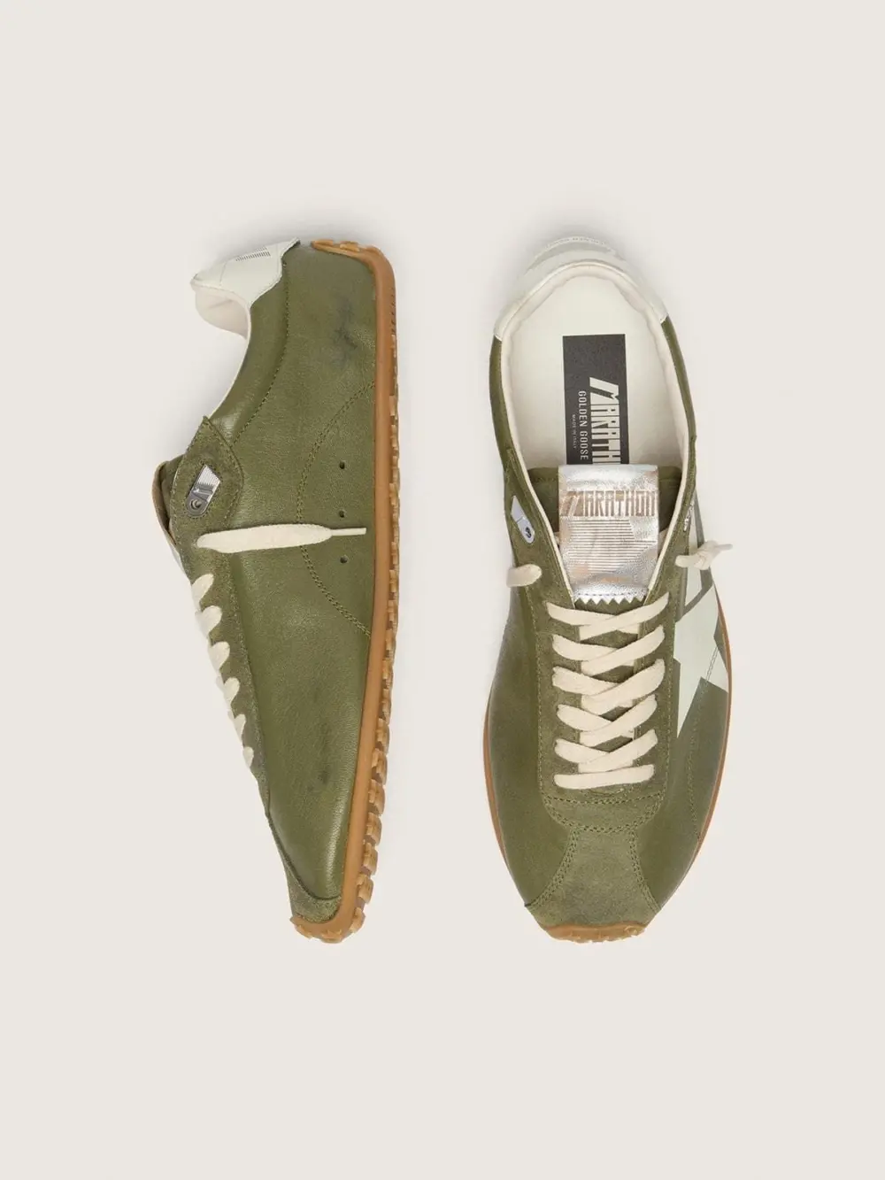 Giày Golden Goose Marathon Speed 'Olive' GMF00892-F008456-35990 - Ảnh 4