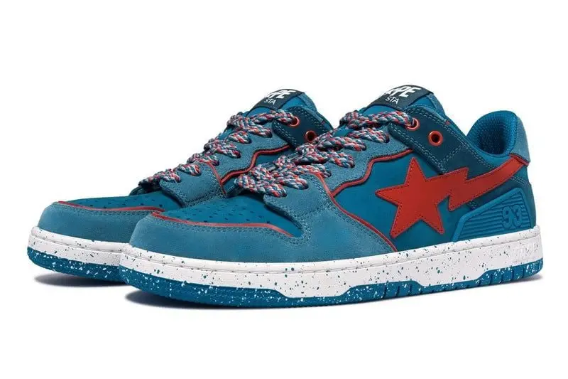 Giày Bape SK8 STA #7 M2 'Blue' 0ZXSHM191326M - Ảnh 3