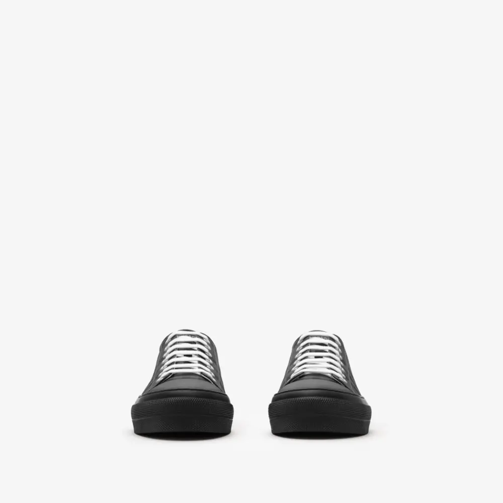 Alternative view of Giày Burberry Check Nylon Blend Sneakers 'Grey' 81302551