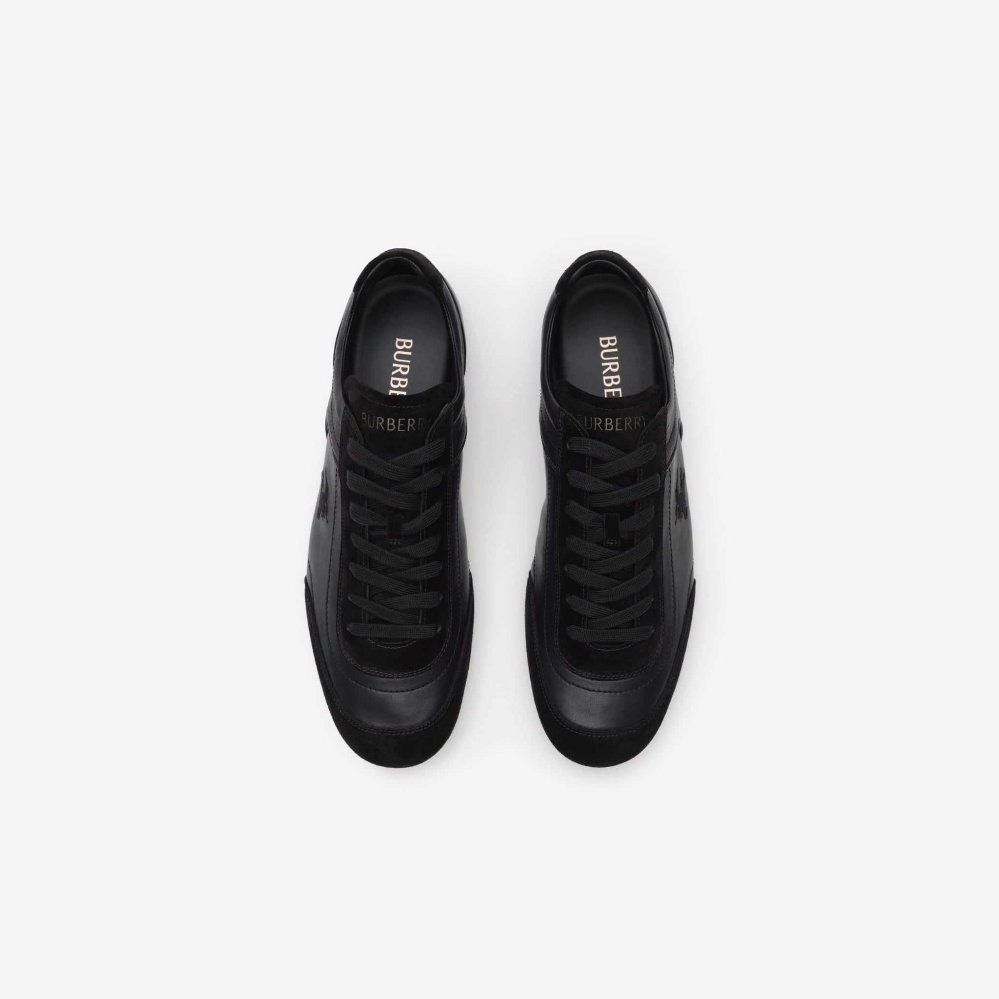 Giày Burberry Leather Knight Runner Sneakers 'Black' 81262821 - Ảnh 4