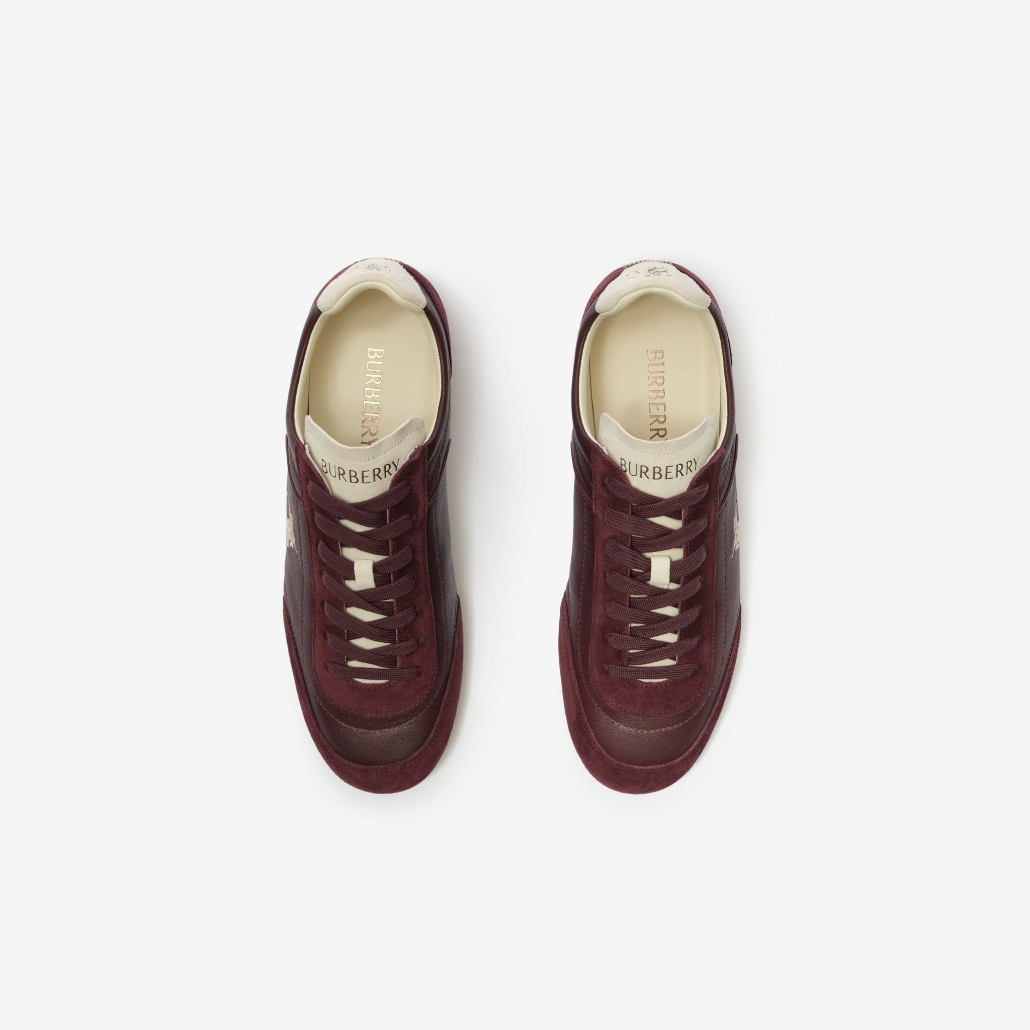 Giày Burberry Leather Knight Runner Sneakers 'Red' 81278041 - Ảnh 4