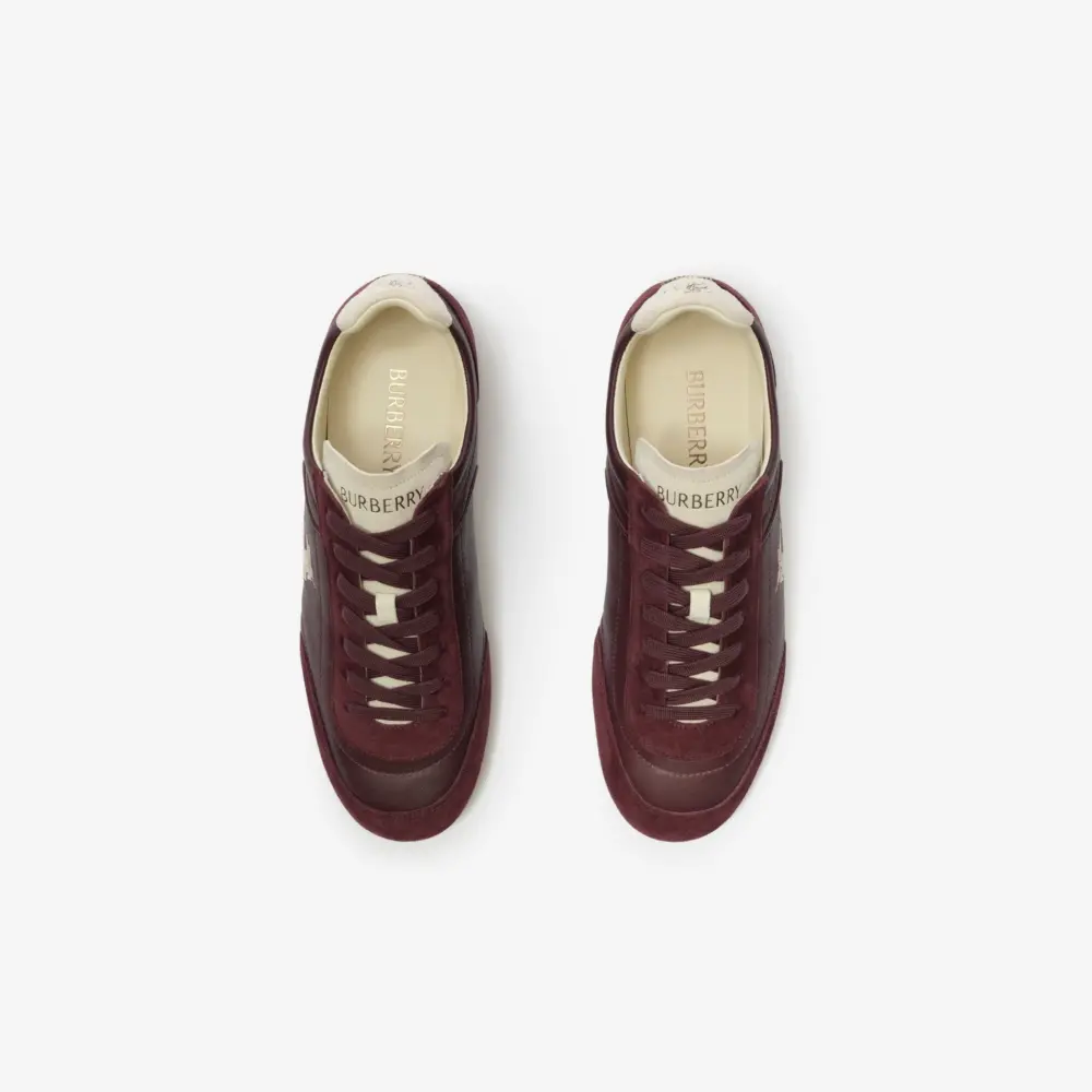 Giày Burberry Leather Knight Runner Sneakers 'Red' 81278041 - Ảnh 4