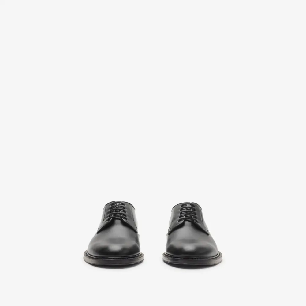 Alternative view of Giày Burberry Leather Manor Derby Shoes 'Black' 81187371