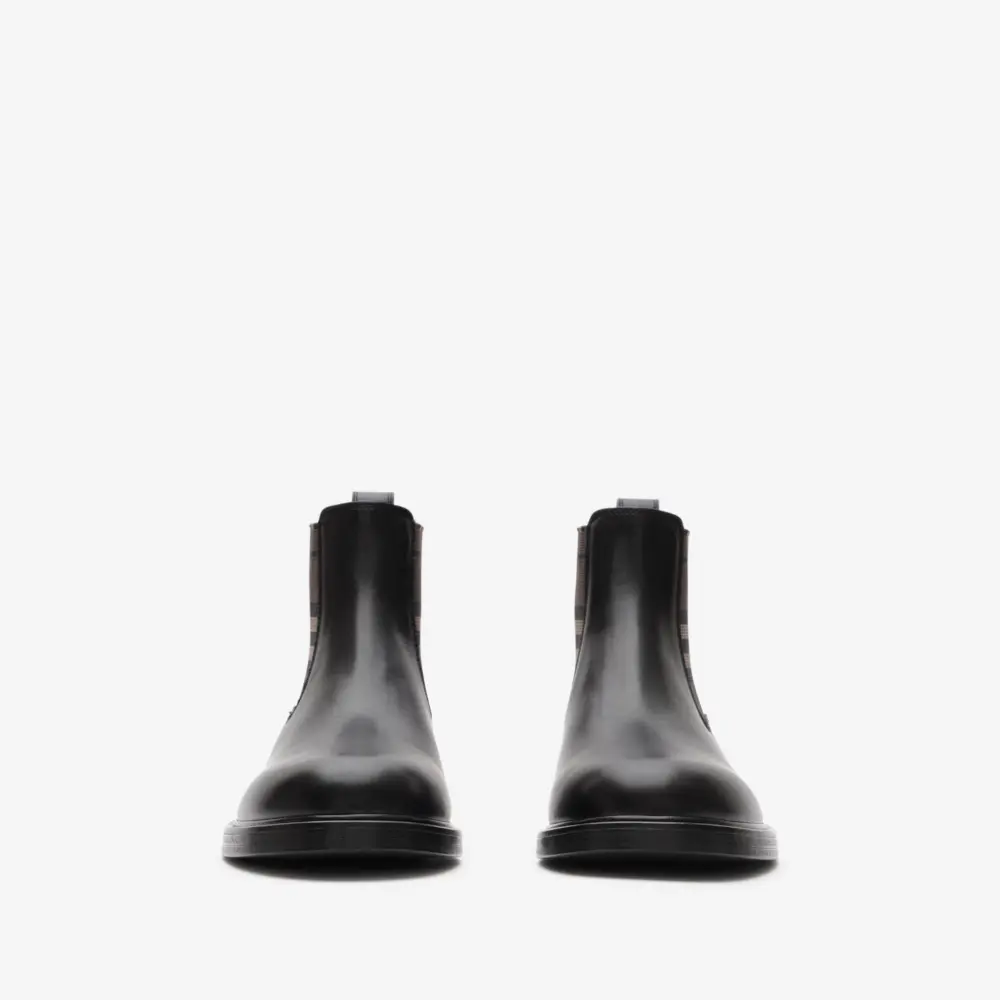 Alternative view of Giày Burberry Leather Pembroke Boots 'Black' 81279271