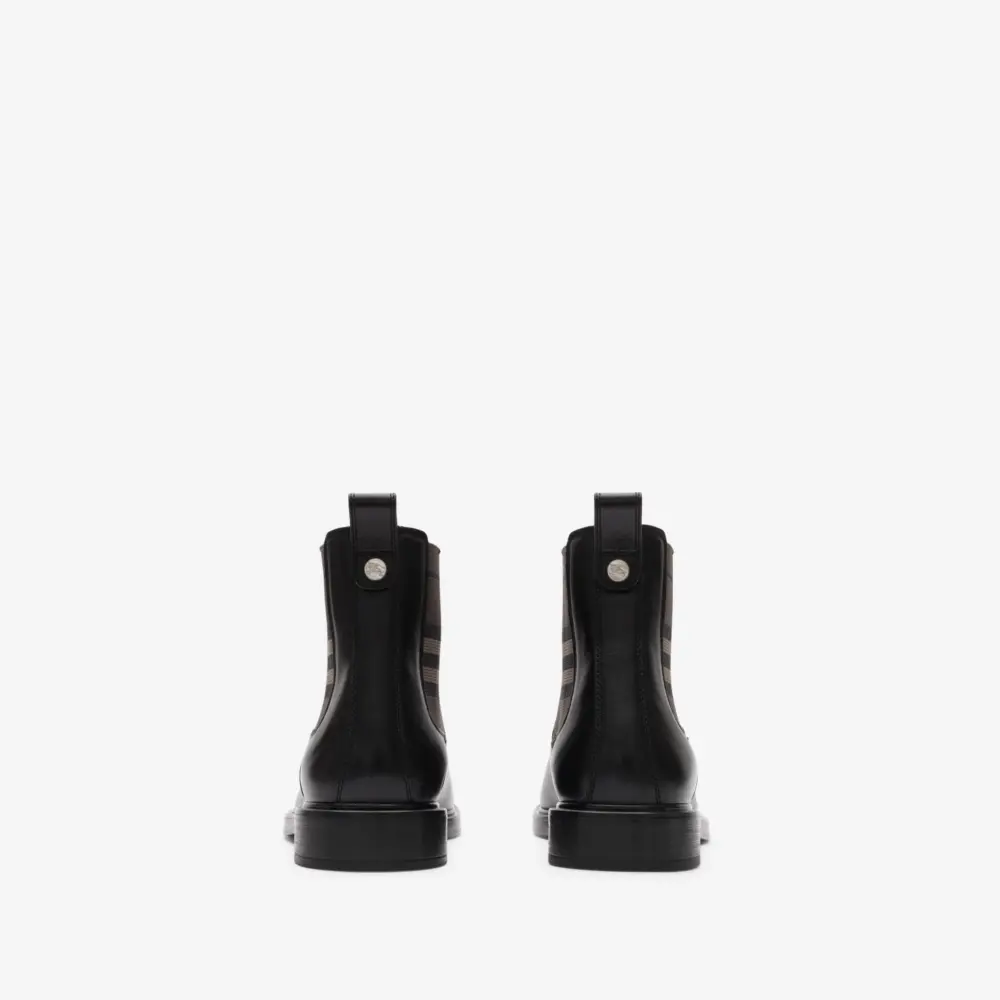 Giày Burberry Leather Pembroke Boots 'Black' 81279271 - Ảnh 3