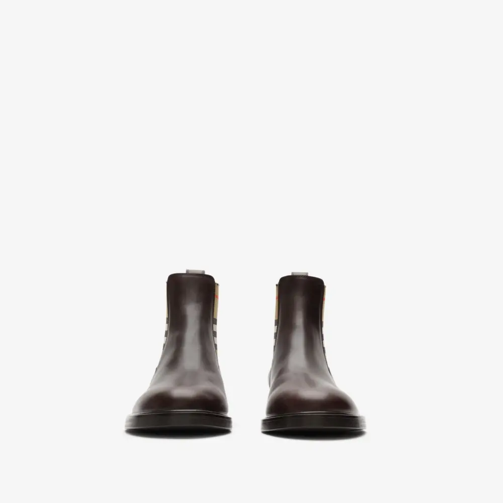 Alternative view of Giày Burberry Leather Pembroke Boots 'Brown' 81298261