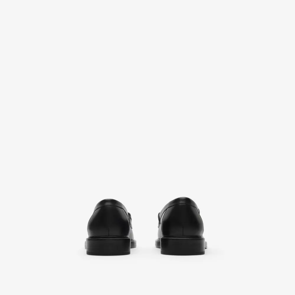 Giày Burberry Leather Pembroke Loafers 'Black' 81279541 - Ảnh 3