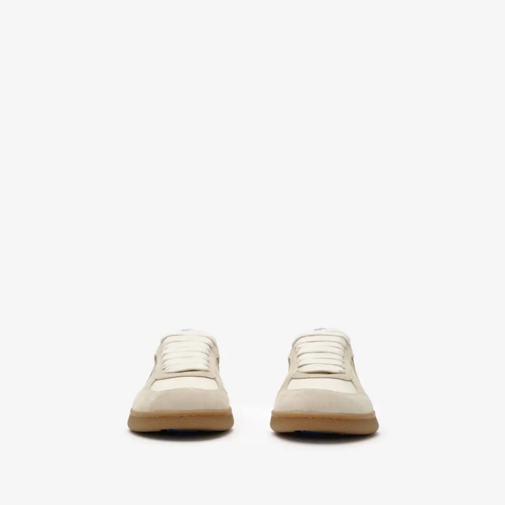 Alternative view of Giày Burberry Suede Check Terrace Sneakers 'Beige' 81275101
