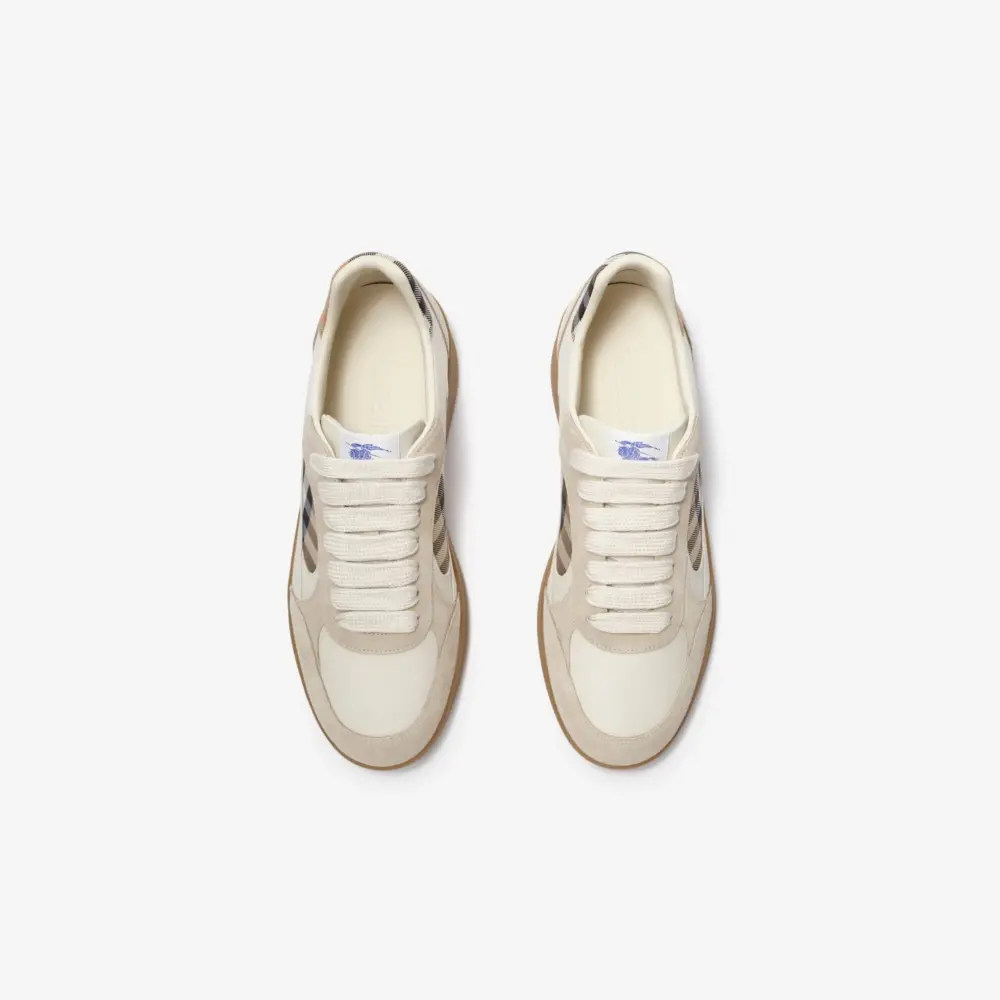 Giày Burberry Suede Check Terrace Sneakers 'Beige' 81275101 - Ảnh 4