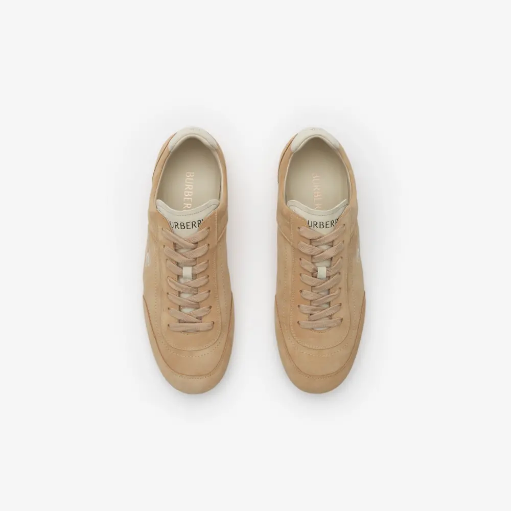 Giày Burberry Suede Knight Runner Sneakers 'Beige' 81278001 - Ảnh 4