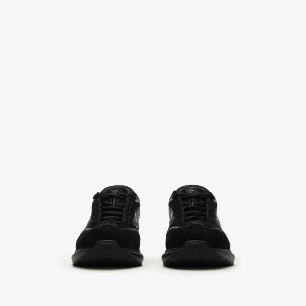 Alternative view of Giày Burberry Suede Leather Eclipse Sneakers 'Black' 81277061