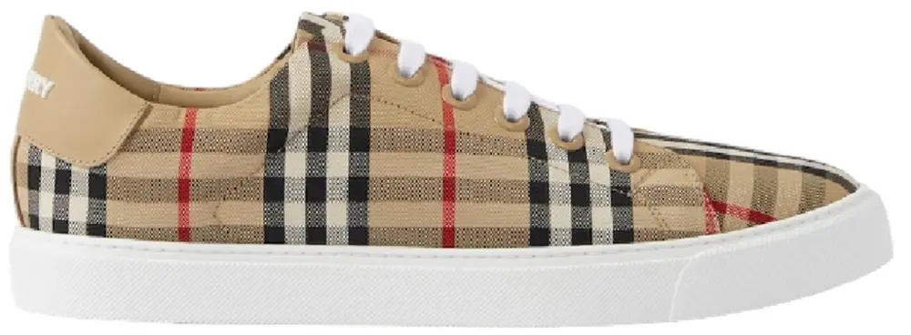 Giày Burberry Check and Leather Sneakers 'Beige' 80497771