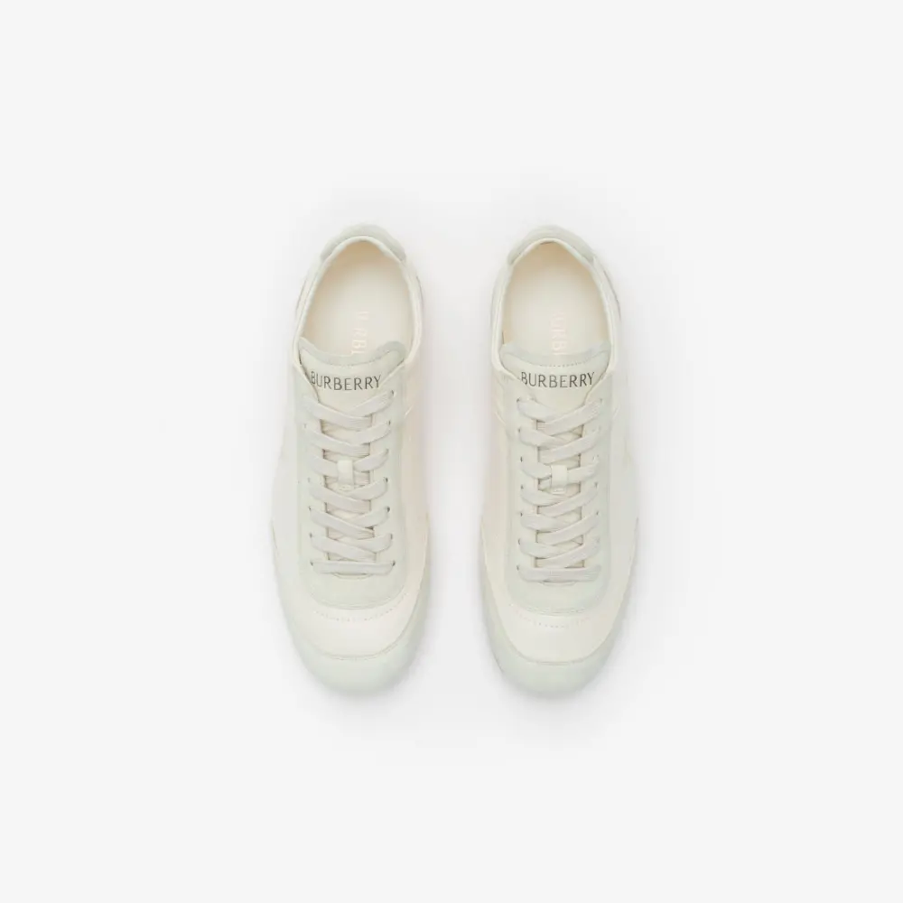 Giày Burberry Leather Knight Runner Sneakers 'Beige' 81262901 - Ảnh 3