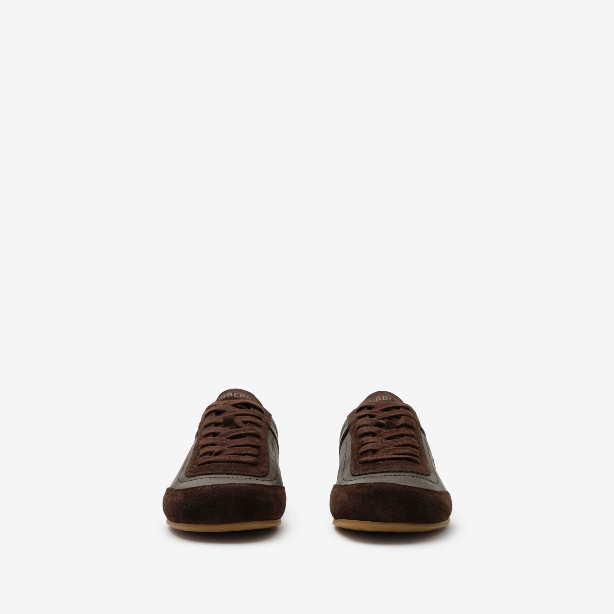 Giày Burberry Leather Knight Runner Sneakers 'Brown' 81265381 - Ảnh 2