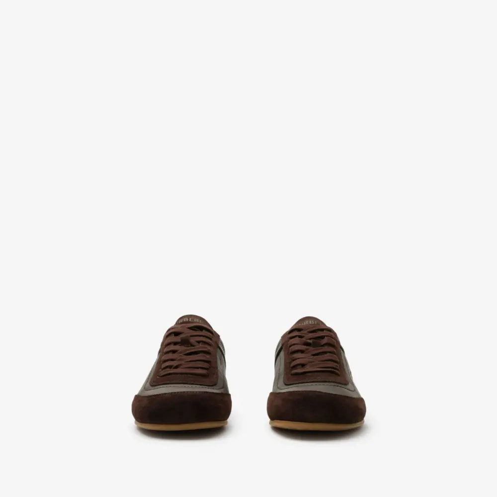 Alternative view of Giày Burberry Leather Knight Runner Sneakers 'Brown' 81265381