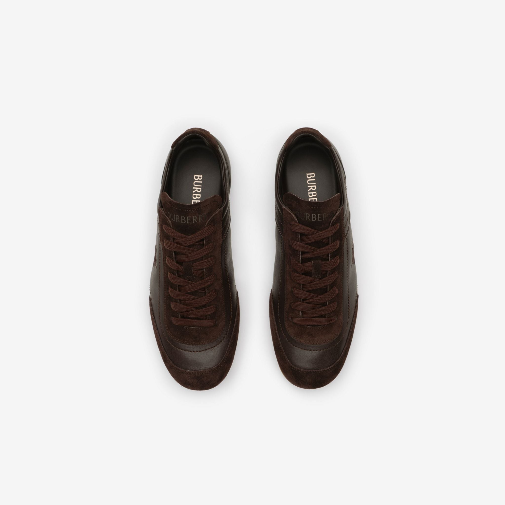 Giày Burberry Leather Knight Runner Sneakers 'Brown' 81265381 - Ảnh 4