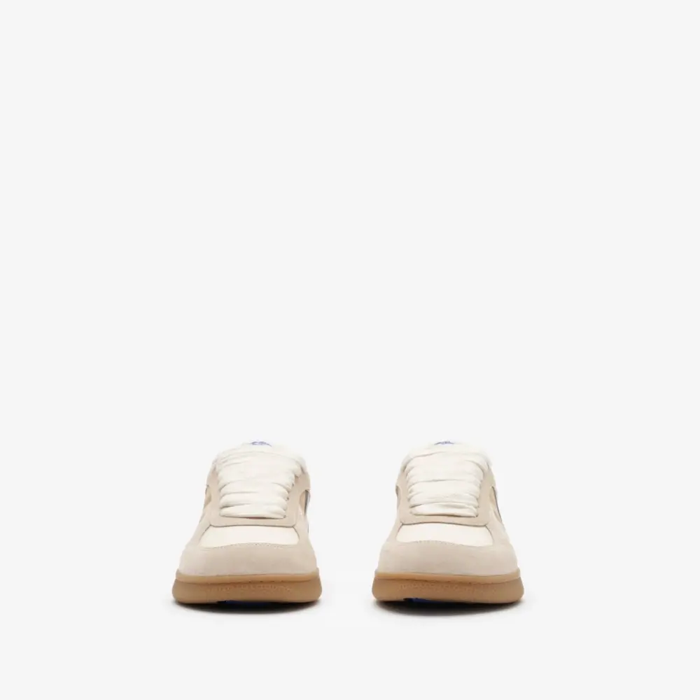 Alternative view of Giày Burberry Suede Check Terrace Sneakers 'Beige' 81277441